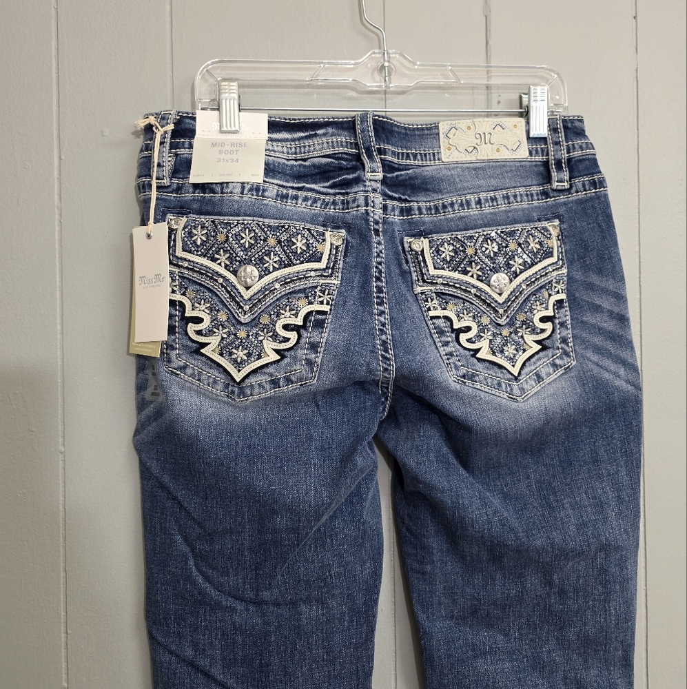 Miss Me Saquin Stitchwork Mid Rise Bootcut Jeans - Picture 7 of 15